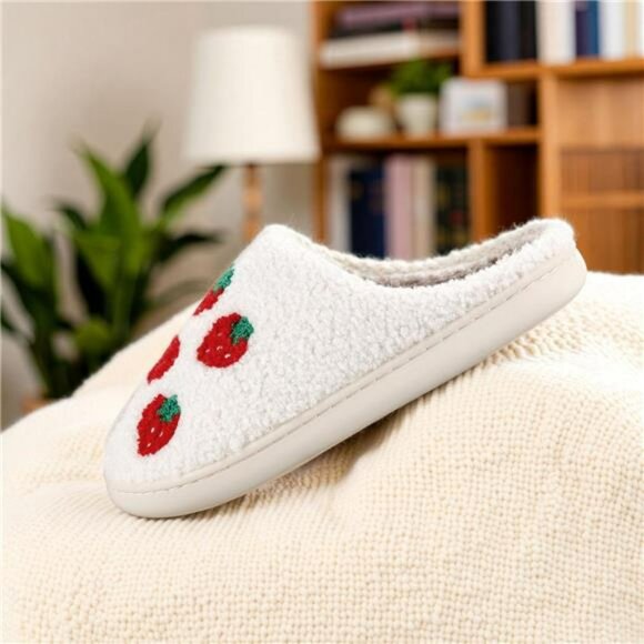 Fuzzy plush memory foam slippers warm indoor outdoor house shoes winter for wome - Picture 4 of 7